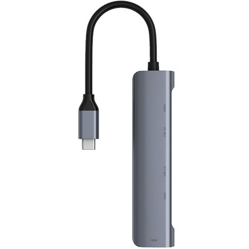 알루미늄 USB-C 도킹 스테이션 5 IN1 유형 C 허브 HDMI USB 2.0 / USB 3.0 오디오 3.5mm 포트 PC 노트북 용 익스팬더 어댑터, 해군 파란색, 하나