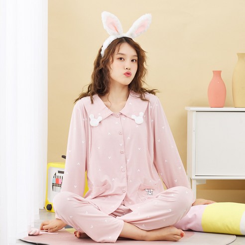 산후조리복 여름 순면 임산부 잠옷 여름 산후 수유복 홈웨어 세트