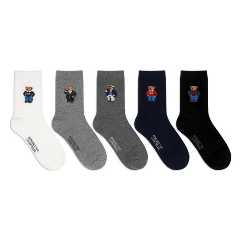 발 냄새 고민? 땀으로 축축한 양말은 이제 안녕! 박군 베어 중목 양말 5족 세트 솔직 후기 곰돌이양말