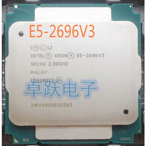 E5-2696 V3 인텔 제온 2.30GHz 18 코어 45MB E5 2696 LGA2011-3 프로세서 2683 보다 우수, 한개옵션1, 한개옵션0