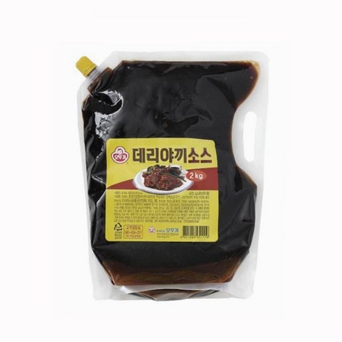 소스 오뚜기 데리야키 소스 2kg 오뚜기 데리야키 소스 2kg 식자재 양념 조미료 대용량, 1개