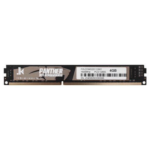 Monland JK Panther DDR3 4GB 1600Mhz 메모리 모듈 방열 성능을 갖춘 소형 및 고성능 모듈, 화이트 ...
