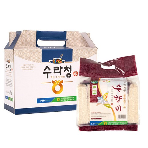 [화성수원안산수라청조공] 23년 수향미 골든퀸3호 상등급 3kg (500g x 6팩), 6개