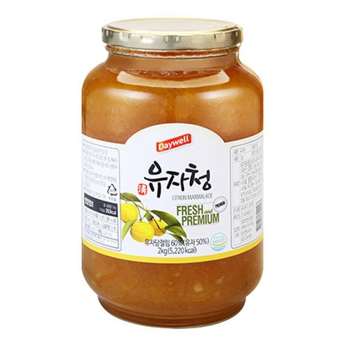 쥬피터 데이웰 유자청 2kg, 1개, 1개