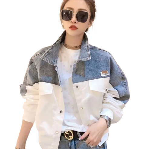 여성용 배색 베이직 데님자켓 Women''s jacket 뉴타임즈 U180Q765