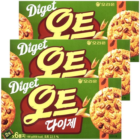 다이제 오트, 168g, 3개