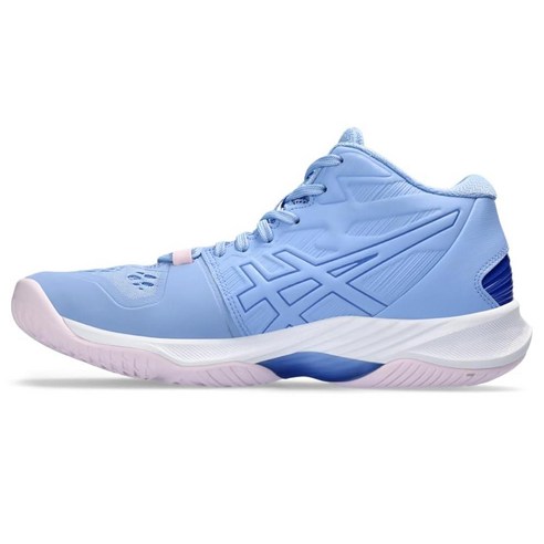 227204 아식스 ASICS Women's Sky Elite FlyteFoam Mid Top 2 Volleyball Shoes 8.5 Light Sapphire/White