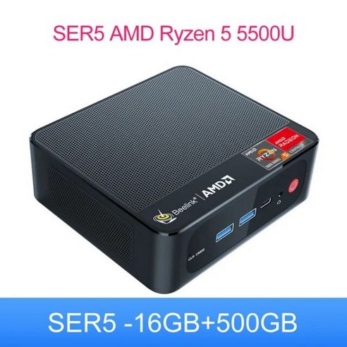 비링크 Beelink SER5 5500U 미니PC Win11 Pro AMD 라이젠 5 16GB 32GB 500G, CHINA, EU, SER5 16G 500G