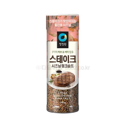 청정원 스테이크 시즈닝 핑크솔트 140g 1개