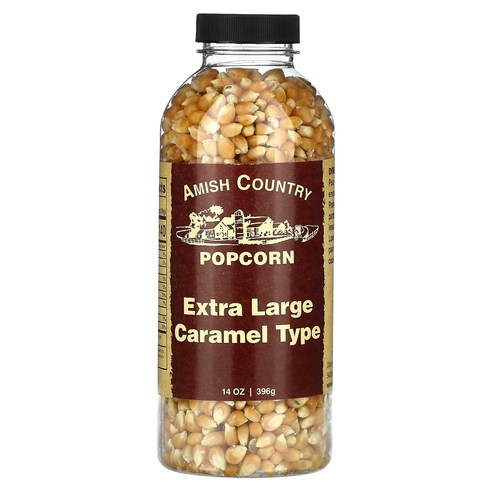 Amish Country Popcorn 엑스트라 라지 캐러멜 타입 396g14oz, 1개, 396g