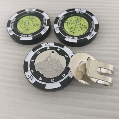 보라색 골프 수평계 모자 클립 세트 – 그린퍼 팅 경사 측정용 골퍼들을 위한 아이템! 티그린