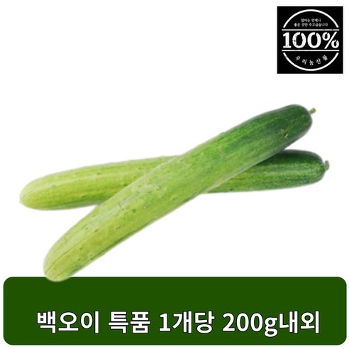 백오이 백다다기 오이지오이 특품 개당 200g 내외, 1개