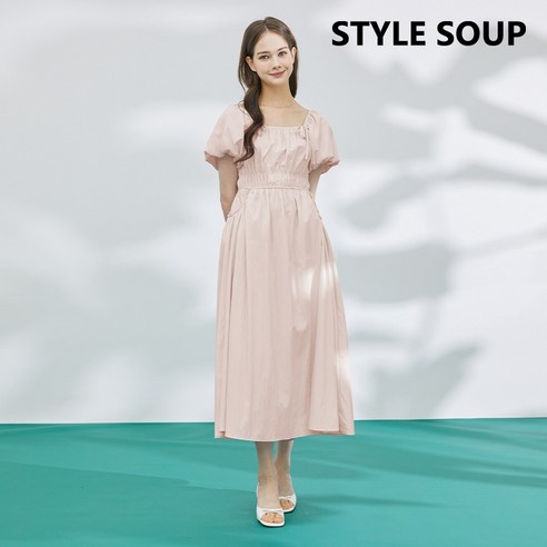[SOUP] SOUP 퍼프 슬리브 롱 원피스 (SA7OPH1)