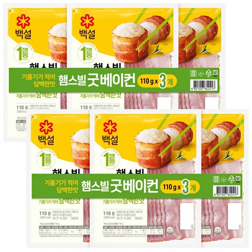 백설 햄스빌굿베이컨, 330g, 2개