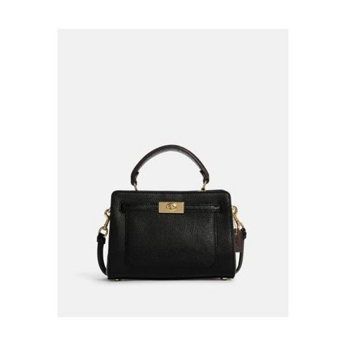 코치 미니 레인 탑 핸들 백 블랙 가죽 C8687 MSRP 36800 버킷백 스몰