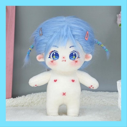 모카돌 20cm솜인형 모모 카카 무속성 인형 아이돌인형, 블루 카카, 1개, 20cm