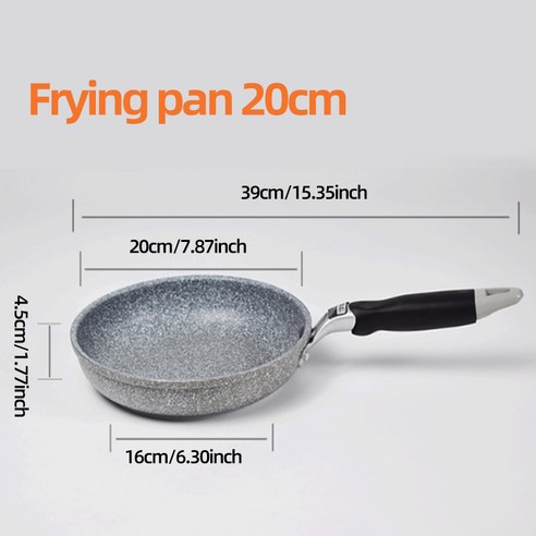 [SW] Frying Pan 28/26/24/20cm Wok Pan Non-stick Pan Skillet Cauldron Induction Cooker Frying Pans Pa, 20cmFryingpan_normal