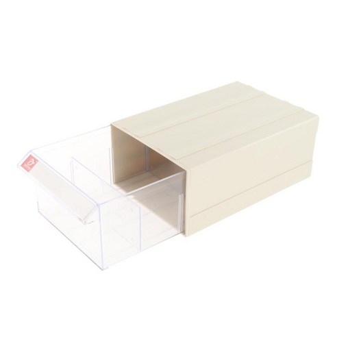 모듈식 서랍 주최자 샤프트 본체 키 캡 구성 요소 이동식 디바이더, 흰색 290x180x110mm, 중간, 아크릴