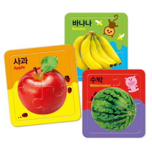 과일과 채소 퍼즐 : 사과, 바나나, 수박, 애플비북스 
퍼즐/큐브/피젯토이
