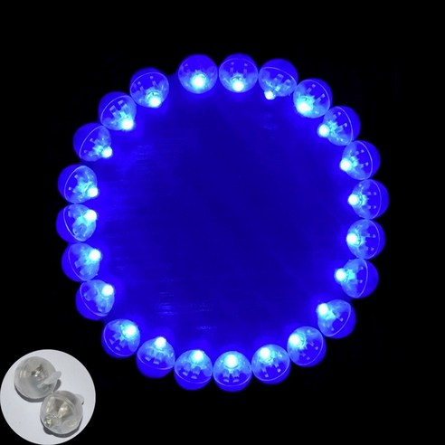 파티복닷컴 LED 풍선 라이트, 블루, 50개입