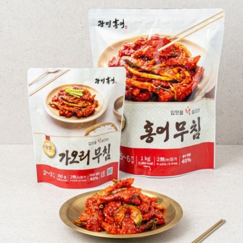 광명홍어 순한맛 홍어무침 350g, 1개