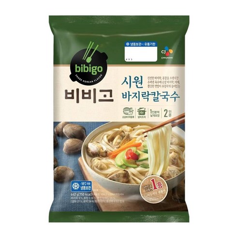 CJ 비비고 시원바지락칼국수642g (2인분), 642g, 5개