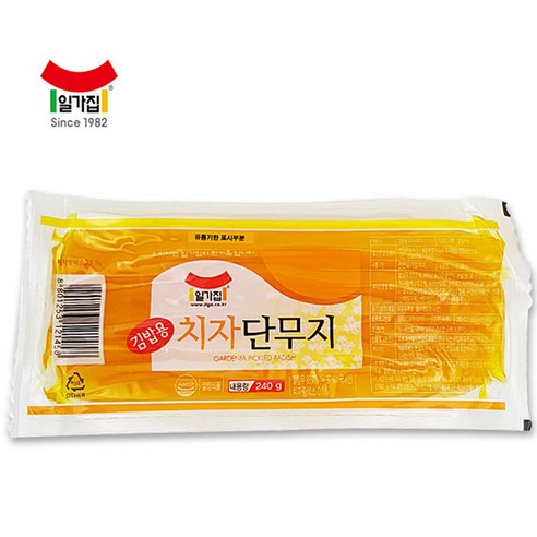 일가집 김밥용 치자단무지 240g, 1개