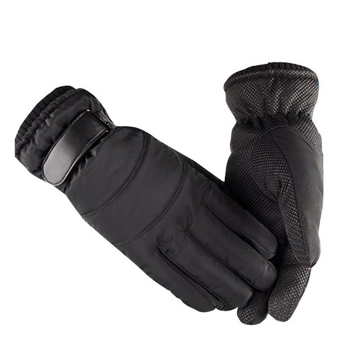 남여 공용 터치 스크린 스키 방수 방풍 겨울 미끄럼 방지 야외 장갑, 검은색