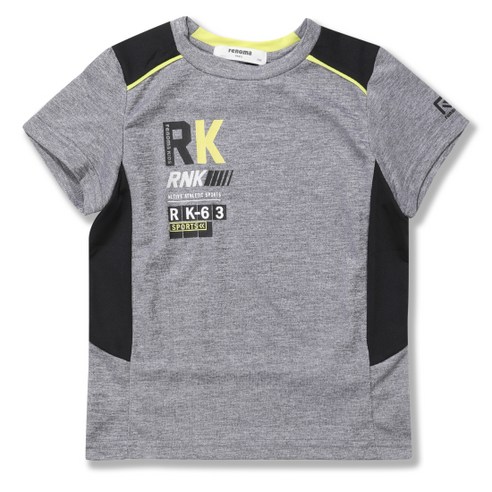 레노마키즈 레노마키즈 남아 쿨원착사블랙배색멜란지티셔츠_R1825T534