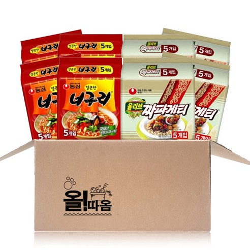 (올따옴)농심 얼큰한 너구리20개+짜파게티20개, 1세트