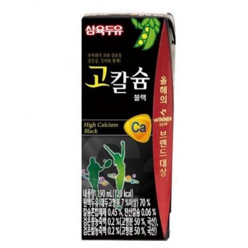 삼육두유 고칼슘블랙 190ml 24팩입, 24개