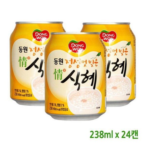 무배 배달 무료 동원식혜 238ml x 24캔, 24팩 
생수/음료