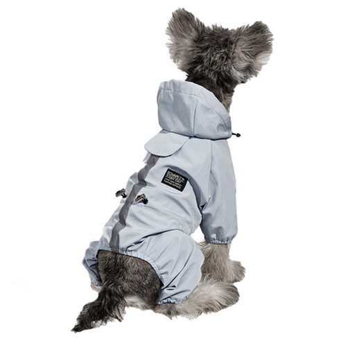 부투펫 강아지우비 방수 빛반사 비옷 레인코트, 파스텔 레인코트 (블루)