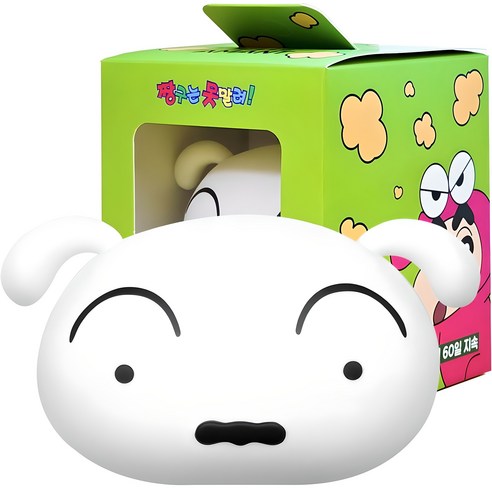 벨르아망 짱구는 못말려 빅페이스 차량용 방향제 흰둥이, 1개, 블랙체리