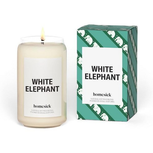 홈식 향의 소이 캔들 – 13.75oz 자스민 집들이 이사 친구들을 위한 새로운 가정 선물, White Elephant, Candle