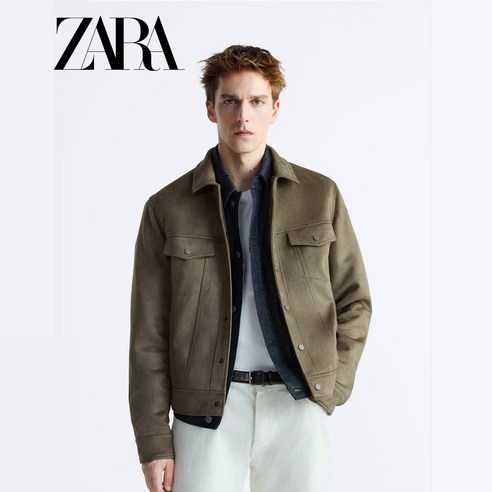 ZARA 남성 페이크 스웨이드 점퍼 자켓 3548/689
