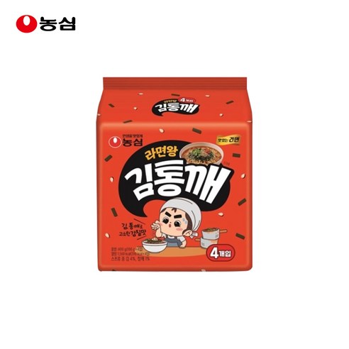 농심 라면왕 김통깨 100g x 4개입 건면, 4개