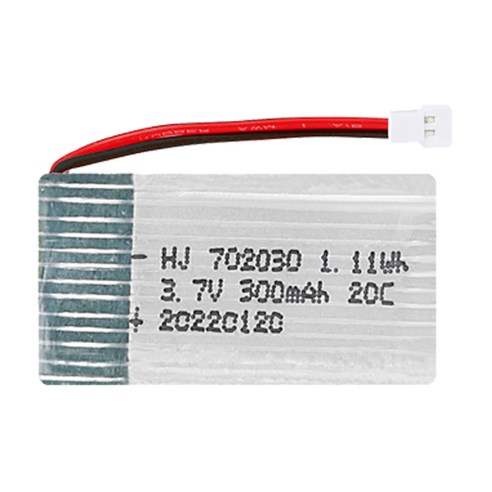 올칩 3.7V 300mAh 드론배터리 소형 RC 쿼드콥터 예비용 교체 부품, 1개