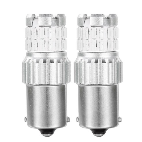 Ursmart 자동차 헤드라이트 전구 백업 7440 7443 T20 LED 전구(프로젝터 포함) 테일 브레이크 스톱 라이트용 LED 전구 교체, 레드 BA15S, 44.45x14.7x16.5mm, 알류미늄