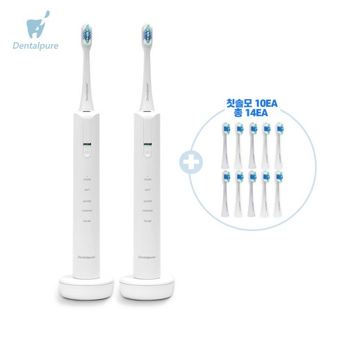 [1+1] 덴탈퓨어 음파전동칫솔 l 칫솔모 세트, 칫솔모 10EA 세트 Best Top5