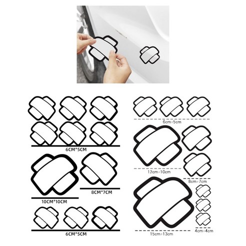 바이유즈 자동차 스크래치 반창고땜빵 스티커, 2개