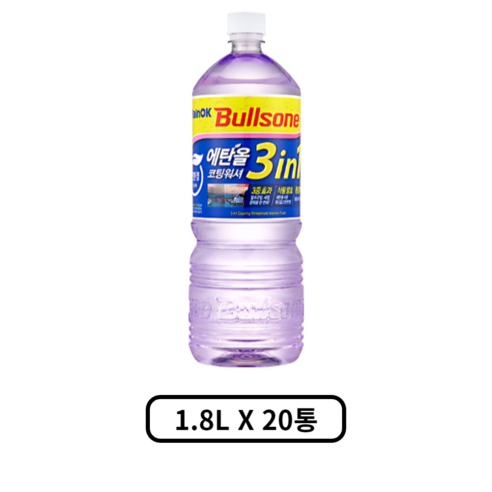 불스원 Rain OK 에탄올 3in1 코팅워셔액, 1.8L, 2개