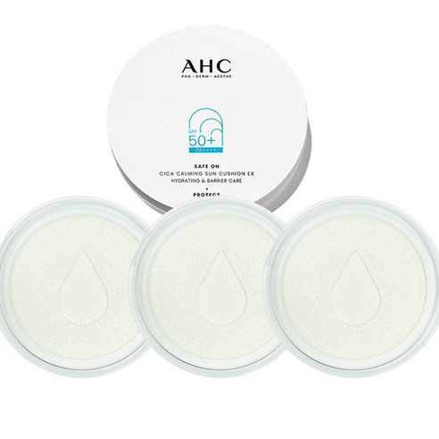 AHC 시즌8 시카 카밍 썬쿠션 선쿠션 EX 리필만 3개, 1세트, 25g