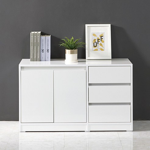 엣지퍼니처 메이1000 하이그로시 와이드 수납장 주방, 화이트