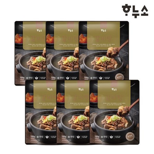 하누소 갈비탕 700g x 6팩, 6개