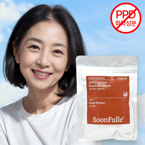 순풀레 순수 100% 천연 헤나 염색 가루 PPD없는 염색약, 순브라운, 2개