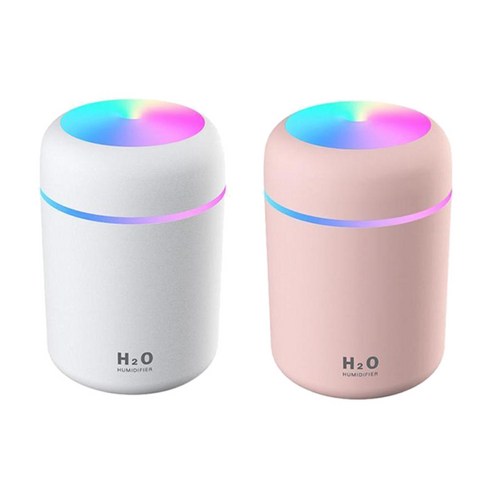 2pcs USB 에센셜 오일 디퓨저 미니 가습기 화이트, 78x119mm, ABS