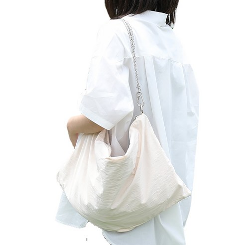 ANKRIC 수제가방 캐주얼 나일론 어깨 핸드백 간단한 숲 예술 캔버스 핸드백 패션 체인 메신저 가방 한국판