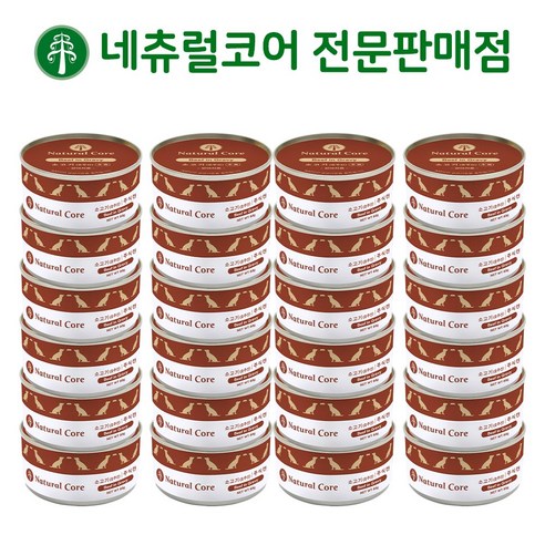 네츄럴코어 강아지 주식캔 1박스, 80g, 24개, 소고기 [유통기한 24년 6월]