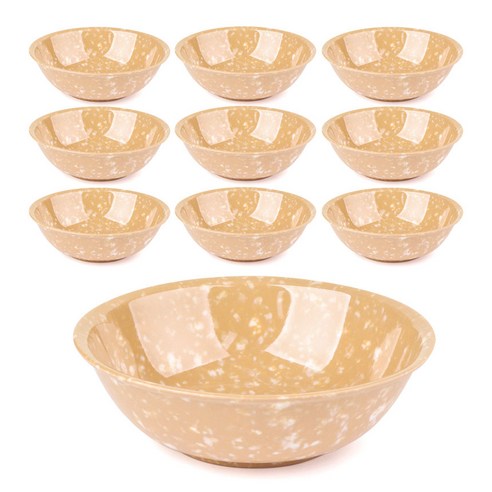 레트로 분식 그릇 포장마차 떡볶이 라면 캠핑 접시, 브라운, 레트로그릇, 10개
